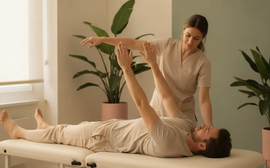 Sessão de RPG Souchard para reeducação postural